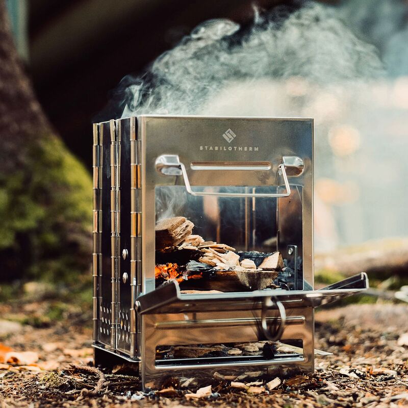 Transportabelt brændefyret stormkøkken