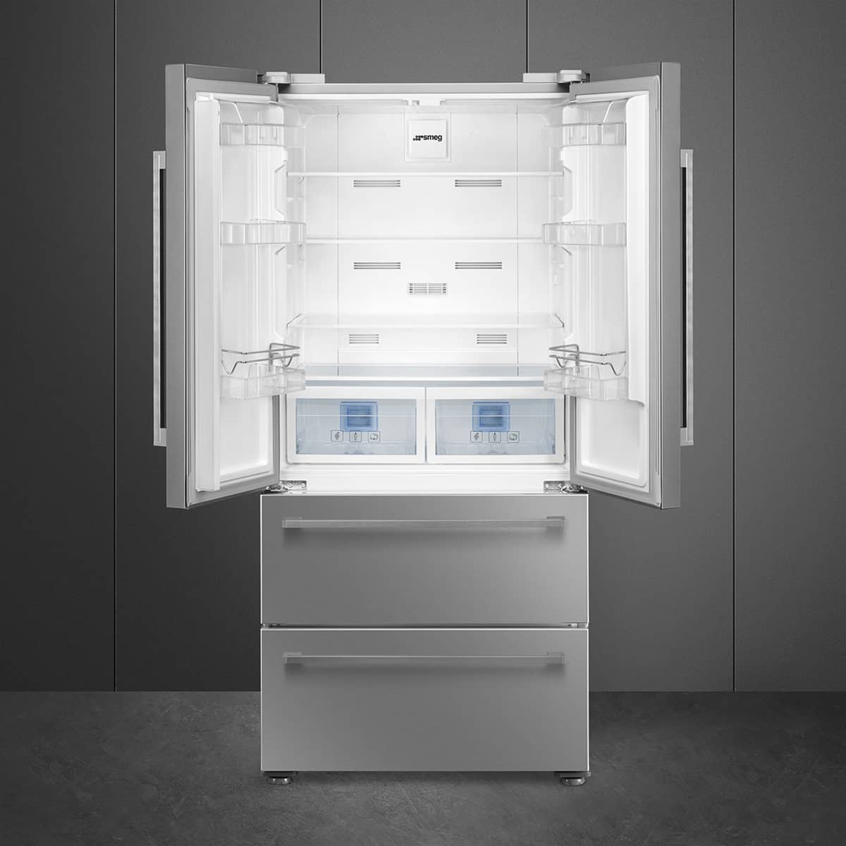 FQ55FXDE Kyl/Frys, rostfritt stål