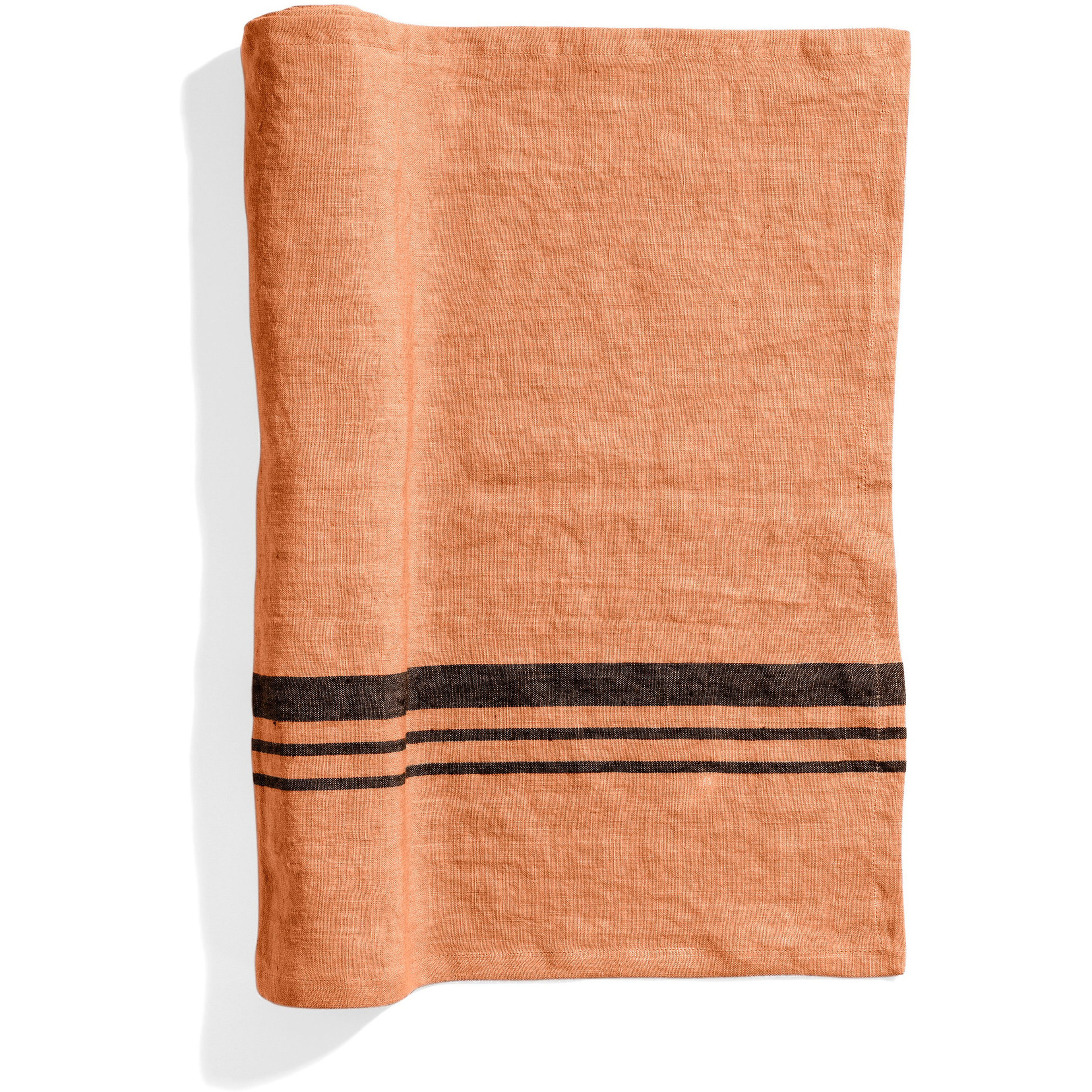 Bordslöpare LIFT i linné, stripe, Dry Terracotta