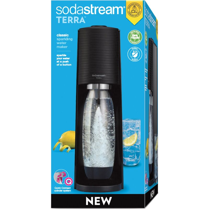 Terra sodavandsmaskine sort med kulsyrepatron