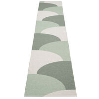 Pappelina Hill matta 70 × 360 cm, army/mint/grey