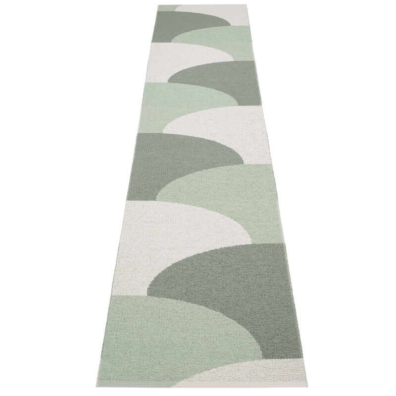 Pappelina Hill matto 70 × 360 cm, army/mint/grey
