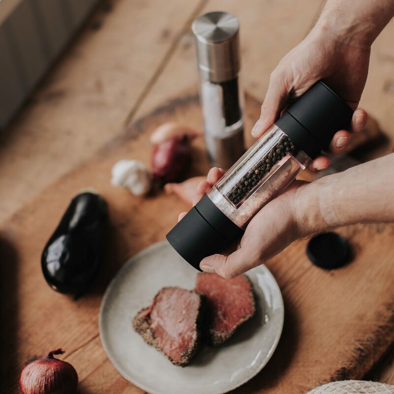 Krissi kryddkvarn 2-in-1, svart