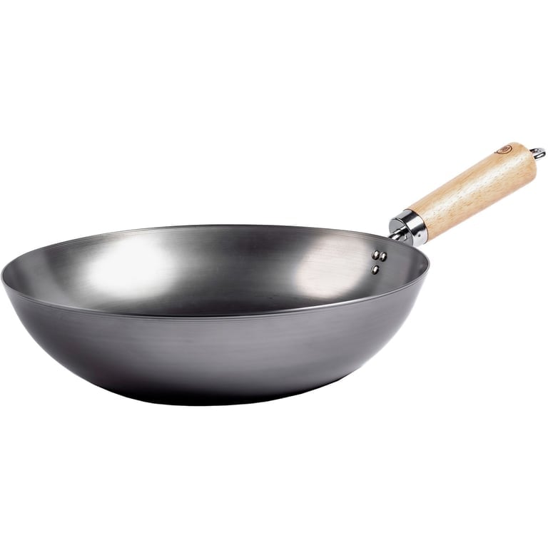 Wok 33 cm, kulstål
