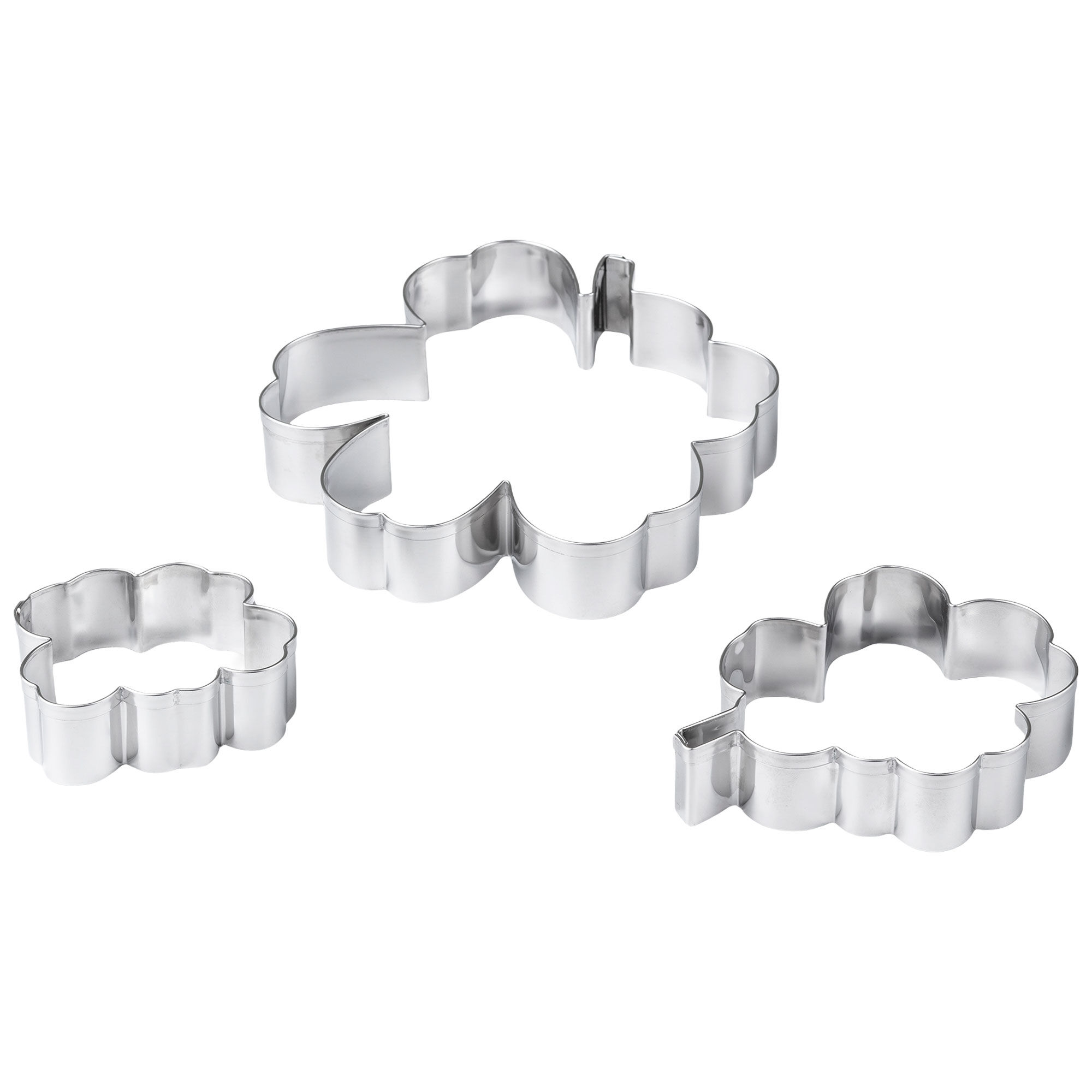 Unikko kakeformer 3-pakning, rustfritt stål