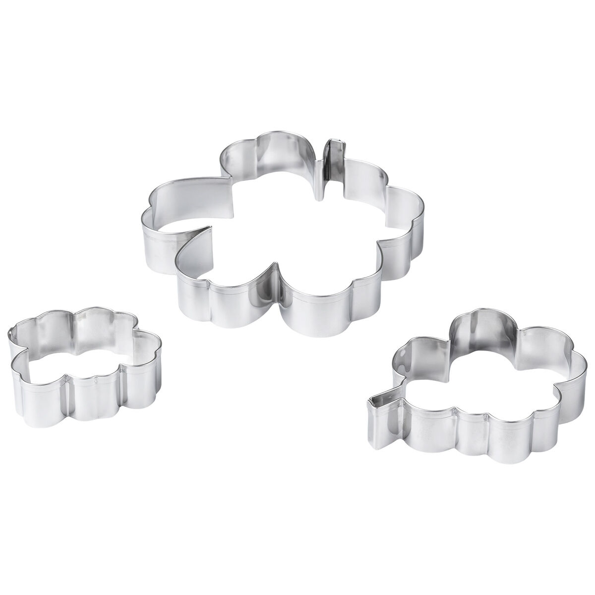 Unikko kakeformer 3-pakning, rustfritt stål