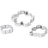 Unikko kakeformer 3-pakning, rustfritt stål