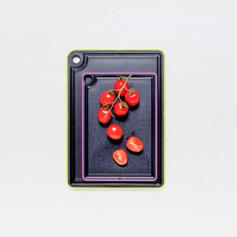 Skjærebrett, 27x19 cm, svart/lime