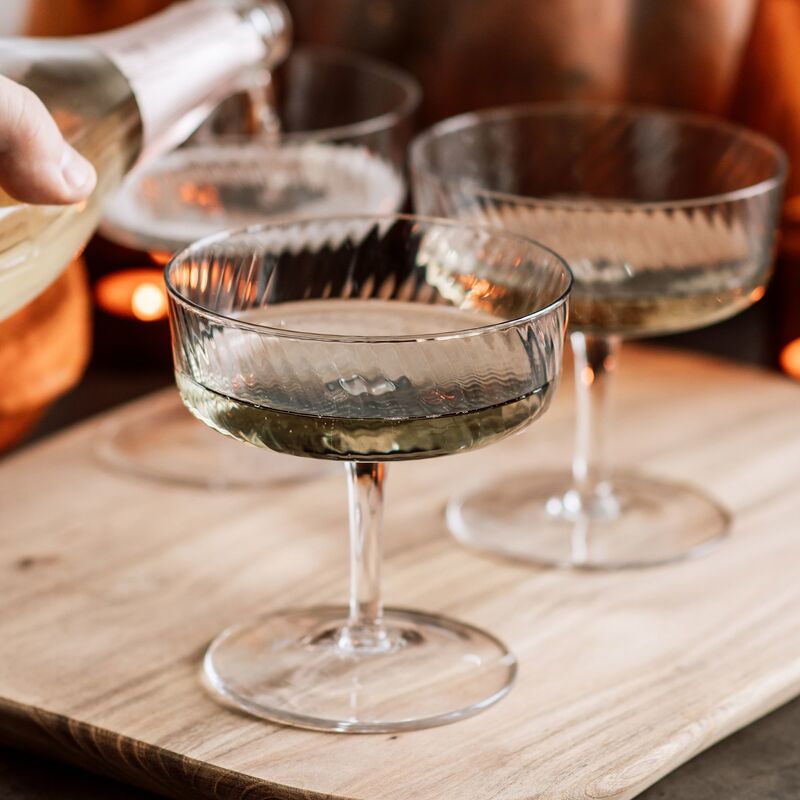 RAW Unique Swirl champagneglas 25 cl, grå