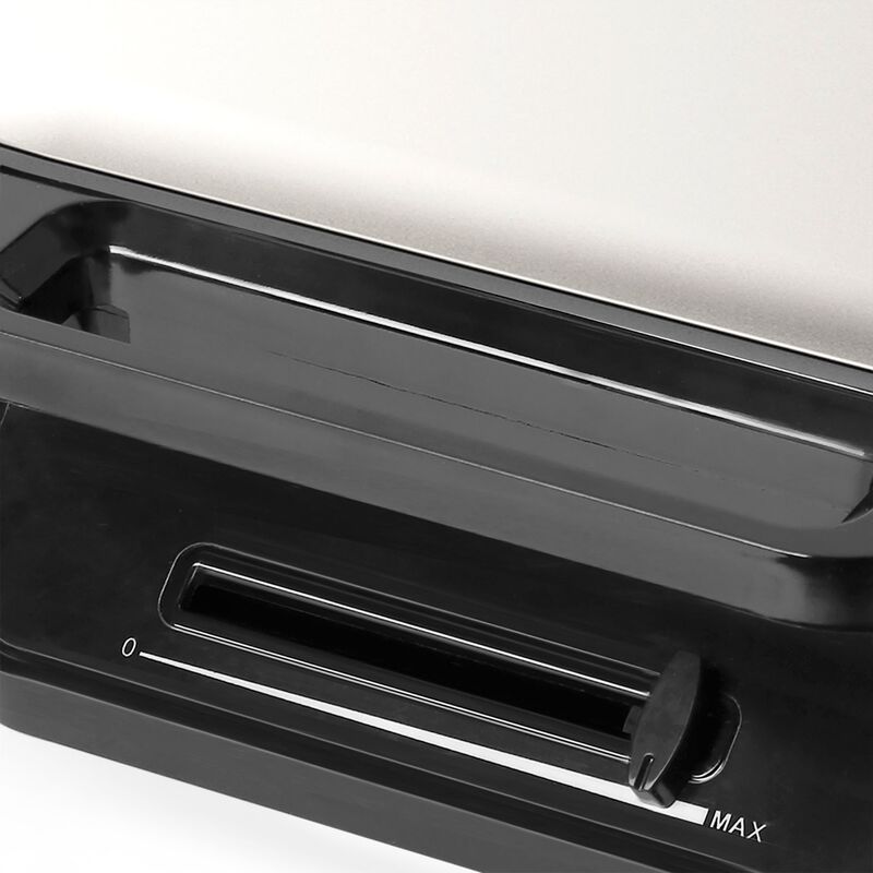 Dobbelt Vaffeljern, sort/metal 