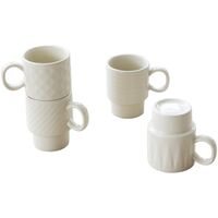 Sagaform Coffee & More espressomugg 4-pack, beige