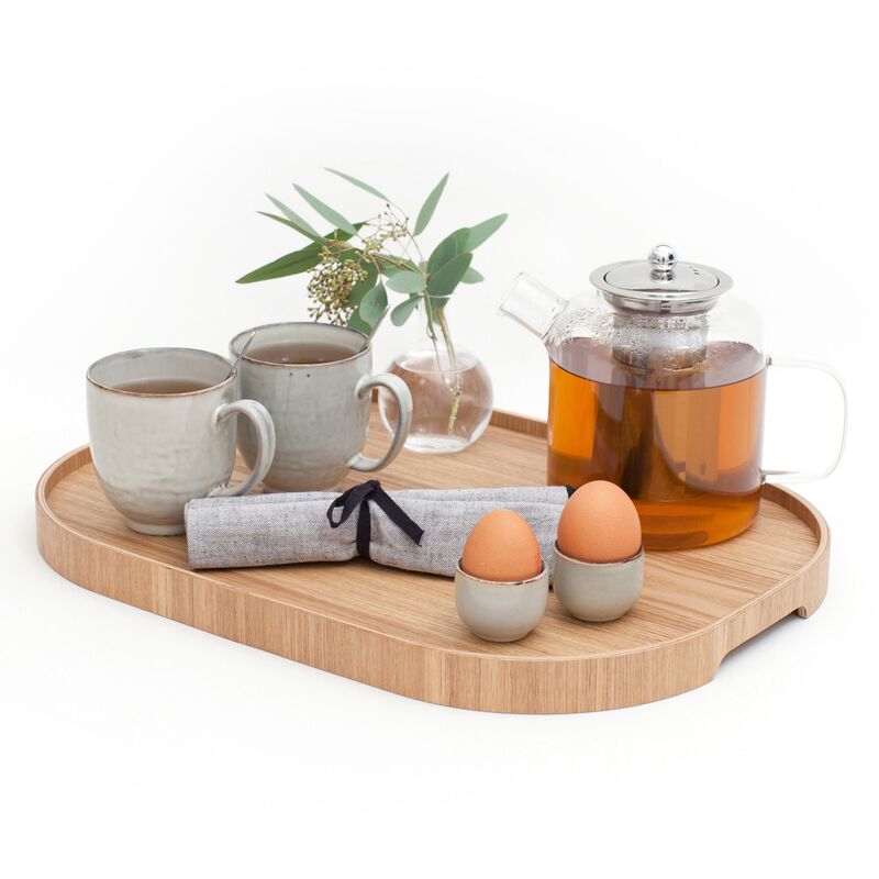 CurveLine tarjoiluvati anti-slip, large, pajupuu/harmaa