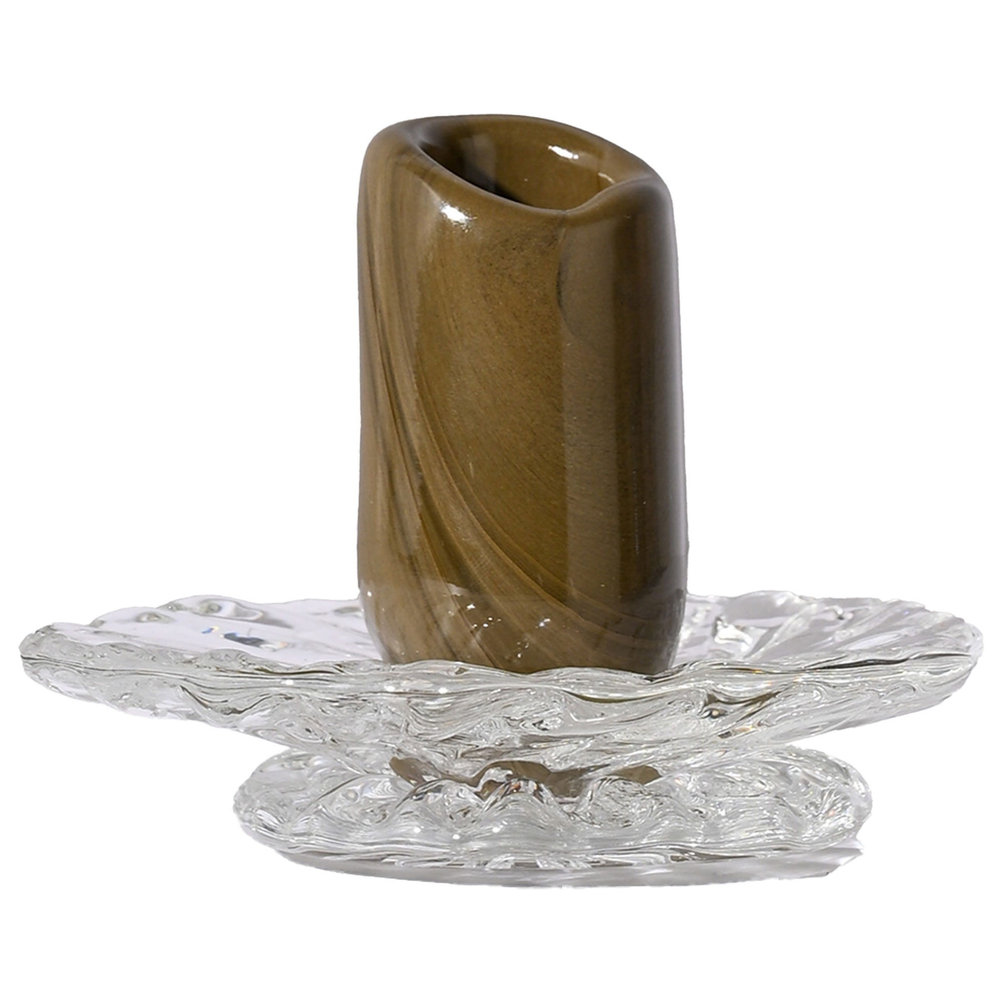 Byon Lara XS lysestage 9 cm, grøn/ klar