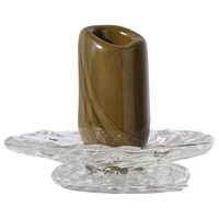 Lara XS lysestake 9 cm, grønn/klar