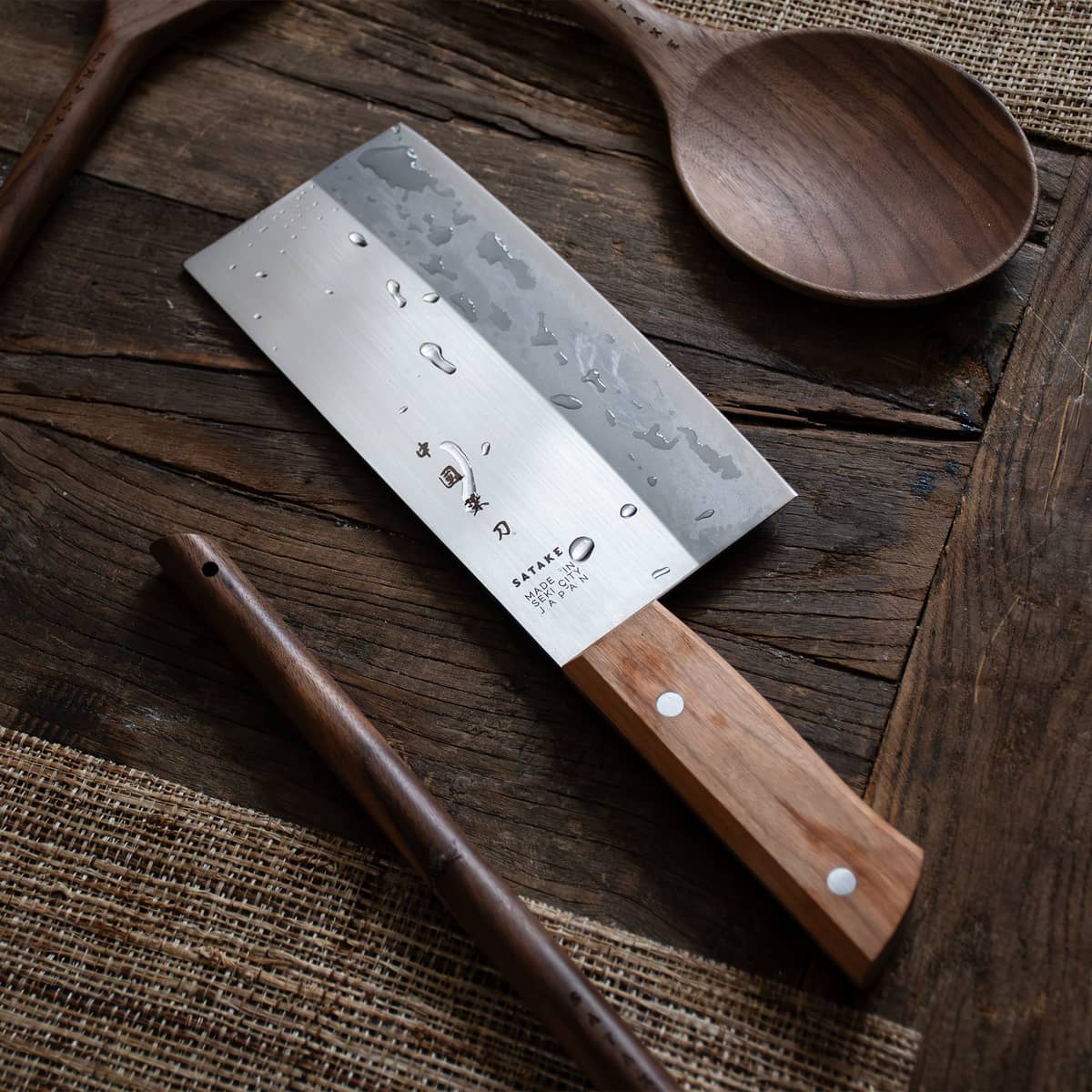 Chopper kockkniv med trähandtag