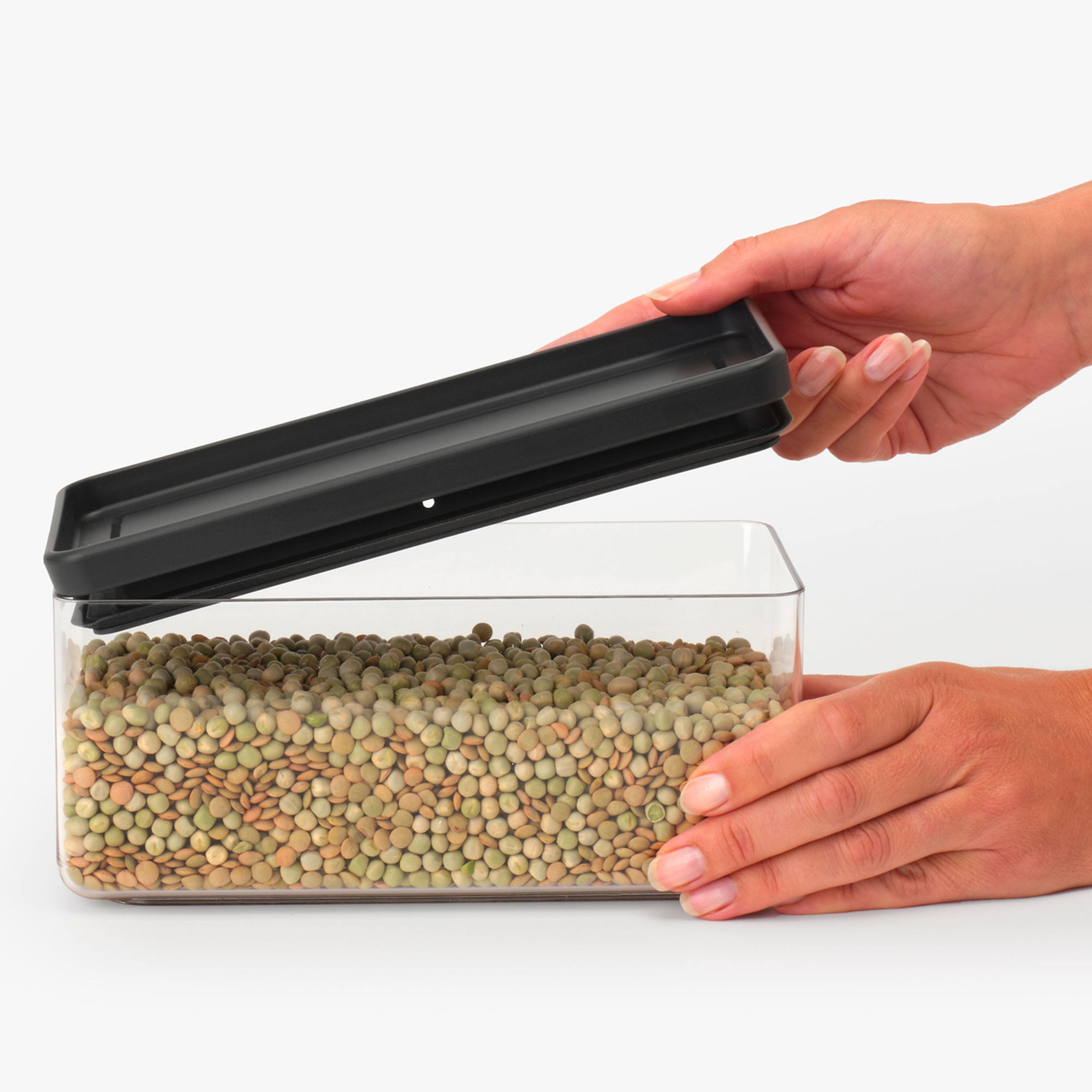 Tasty+ stabelbar beholder 1,5 liter, mørkegrå