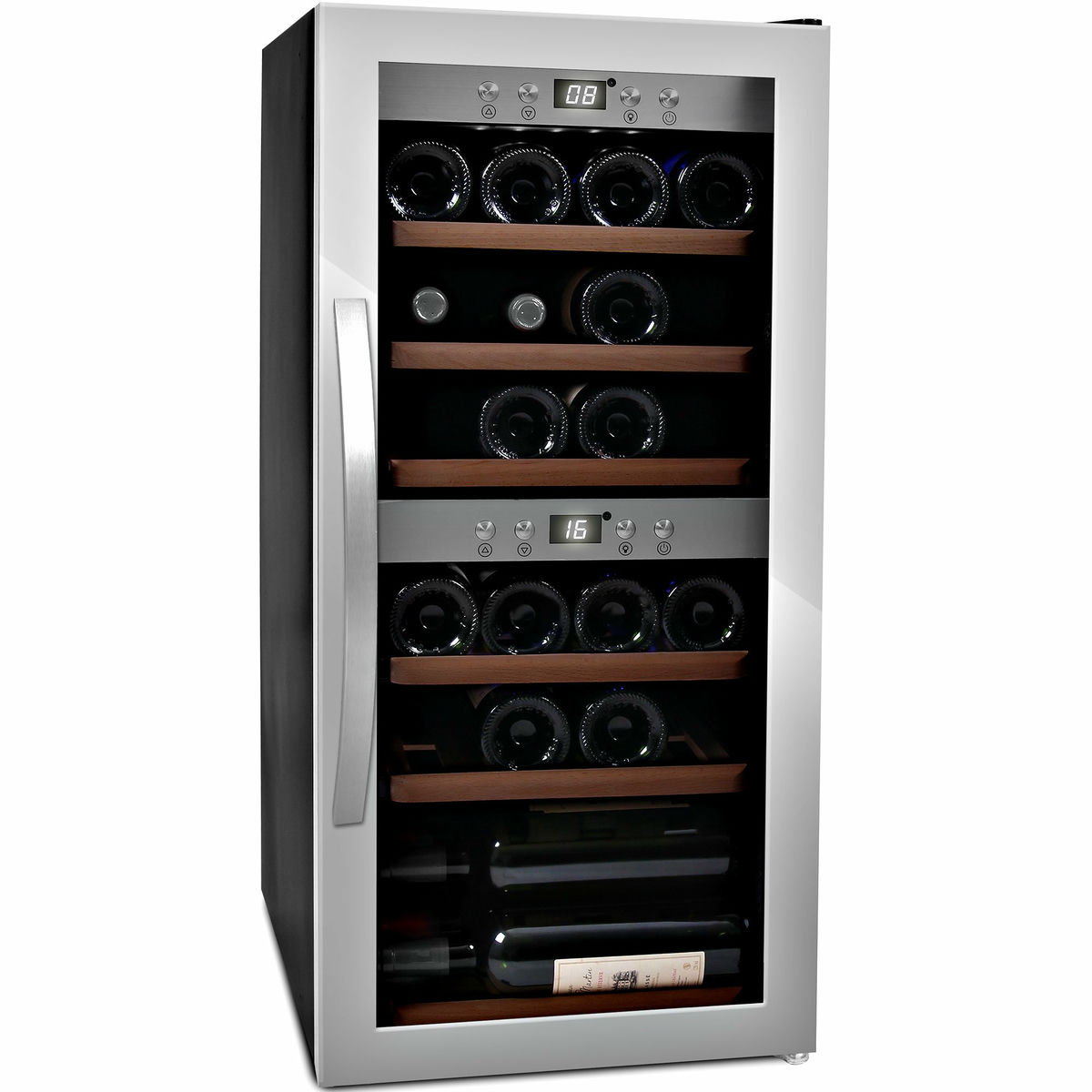 WineExpert 24 vinkjøleskap, rustfritt stål