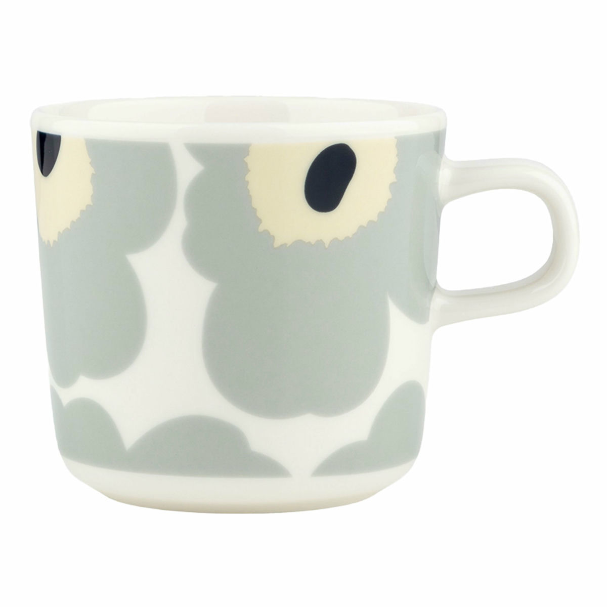 Unikko kaffekopp 2 dl, vit/grå/sand/blå