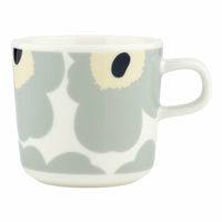 Unikko kaffekopp 2 dl, vit/grå/sand/blå