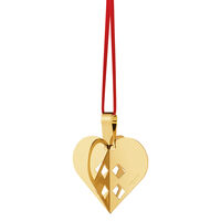 Georg Jensen CC 2025 Hjerte julepynt, 18K guldbelægning