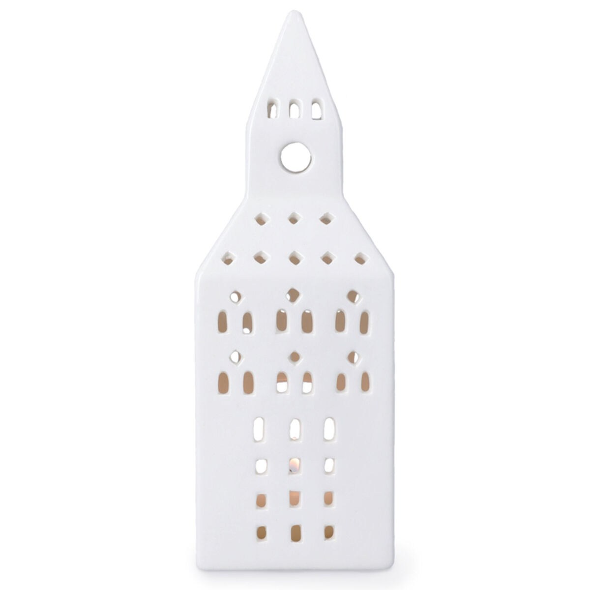 Kähler Urbania Kirketårn Lyshus 20 cm, hvid