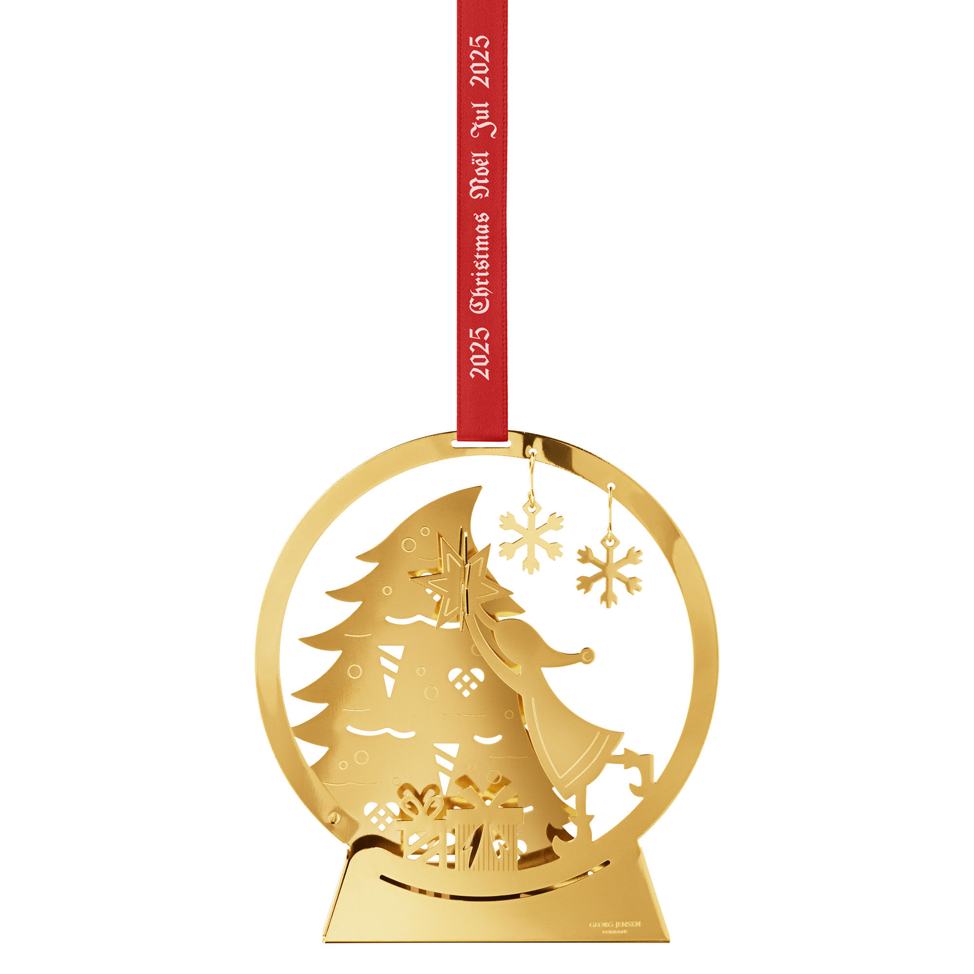 Georg Jensen CC 2025 Juleornament snøkule, gullbelagt messing