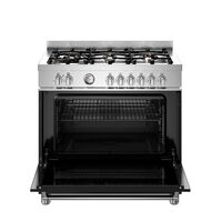 Bertazzoni MAS96L1ENET Master Gaskomfur 90 cm med enkeltovn og 6 brændere, mat sort