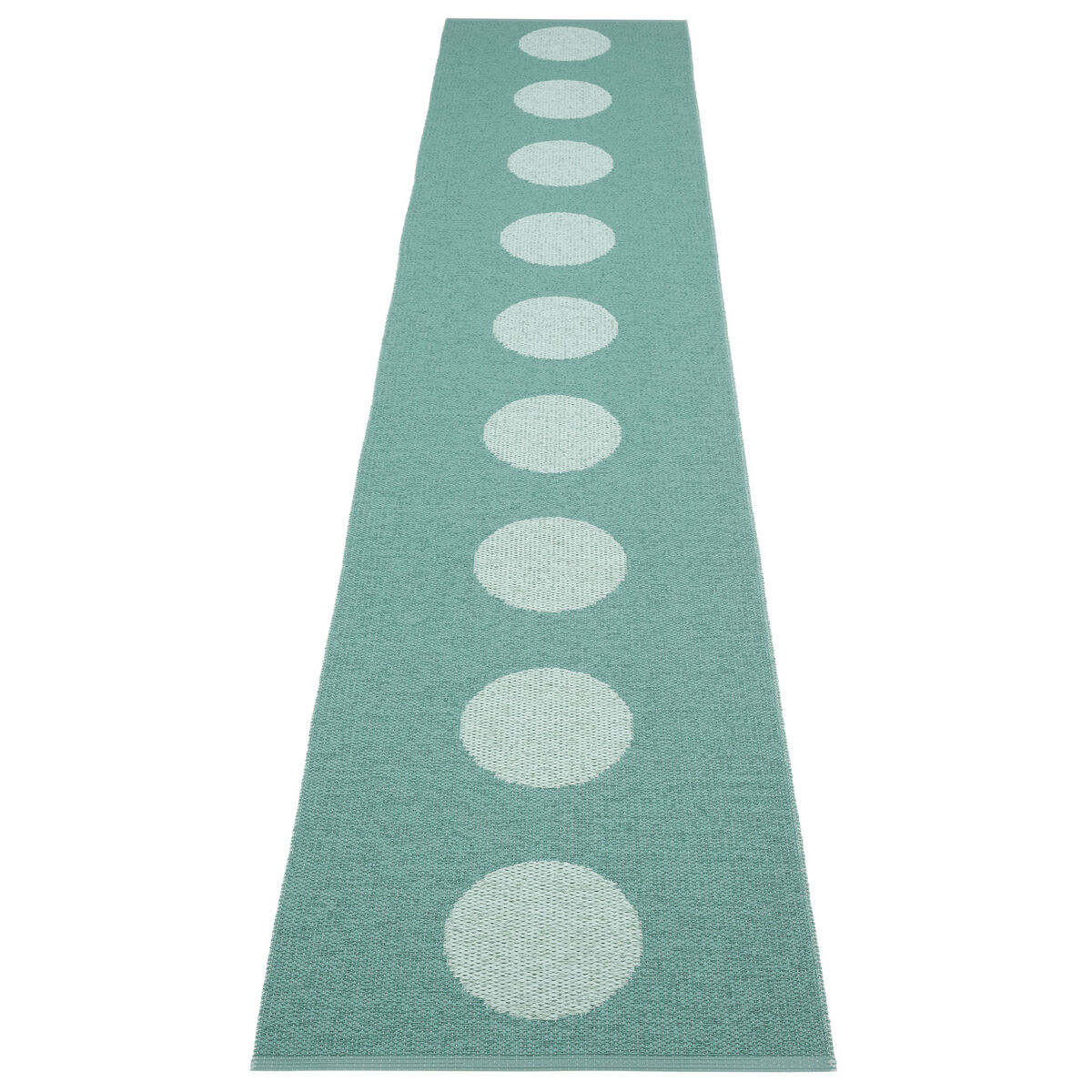 Pappelina Vera Pop matta 70 × 360 cm, jade/turquoise