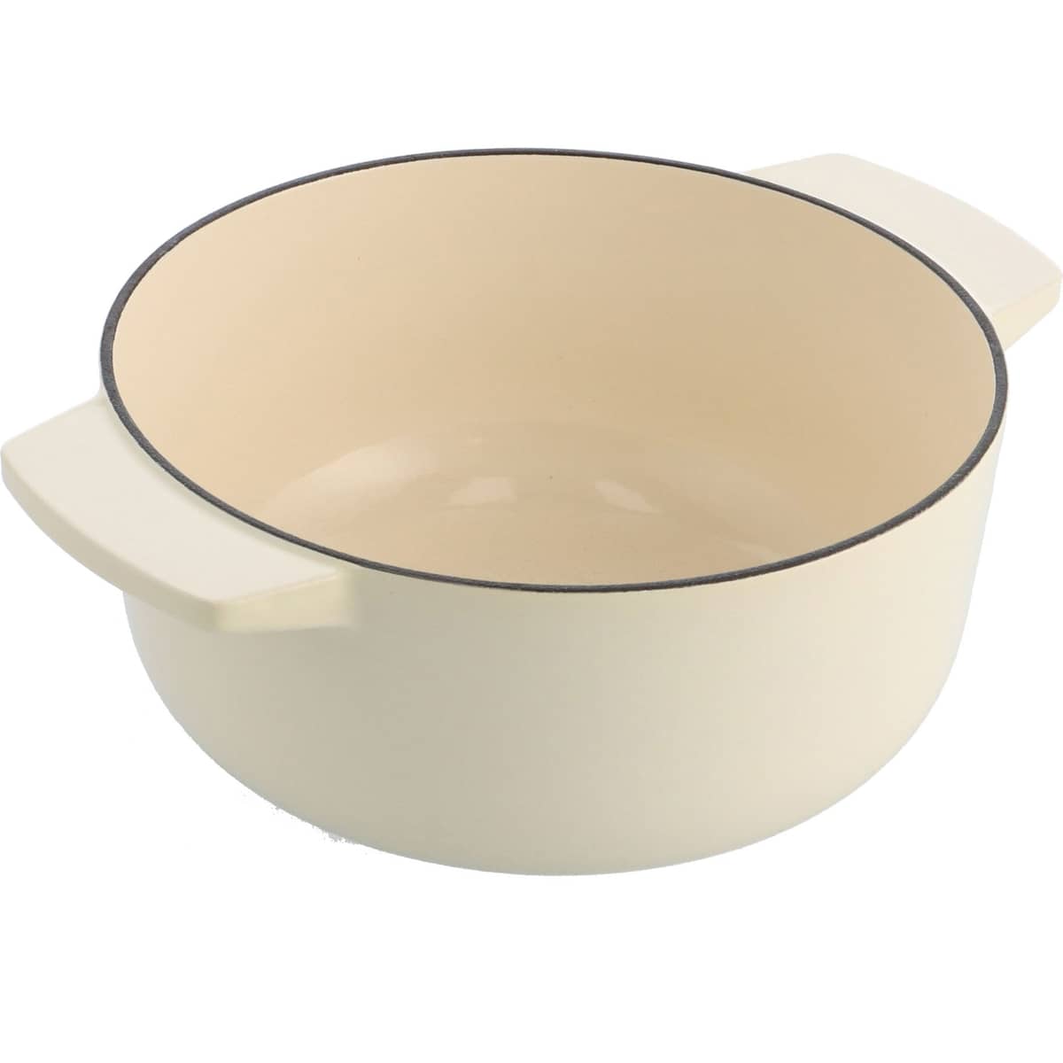 Gjutjärnsgryta 22 cm/3,3 liter, almond cream