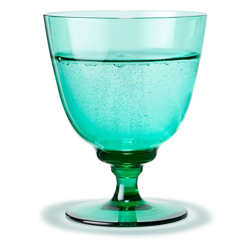 Flow vattenglas på fot 35 cl, emerald green
