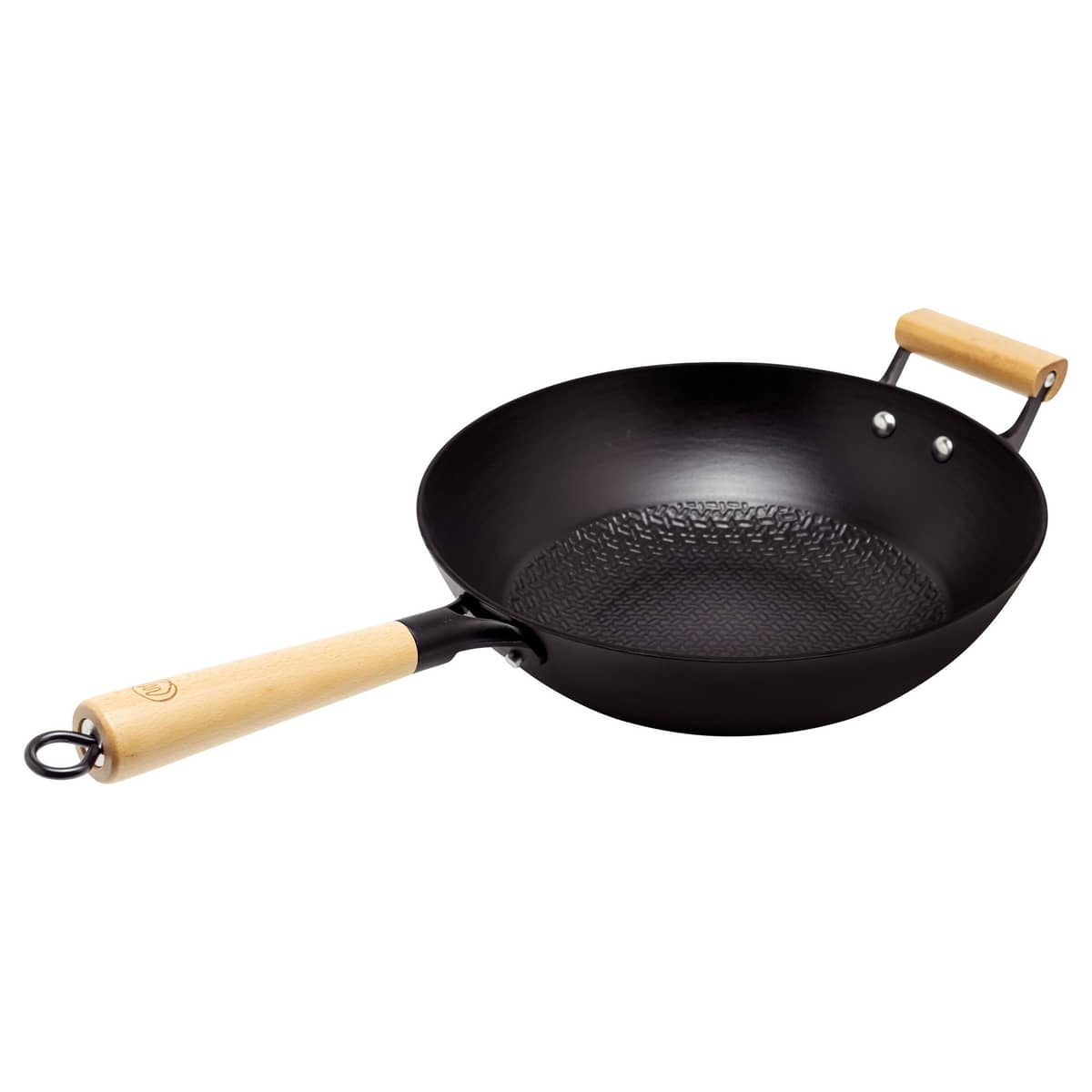 Kevyt wokkipannu valurautaa 30 cm
