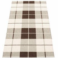 Gulvteppe Ed, dark brown/linen/vanilla, 70 x 140 cm