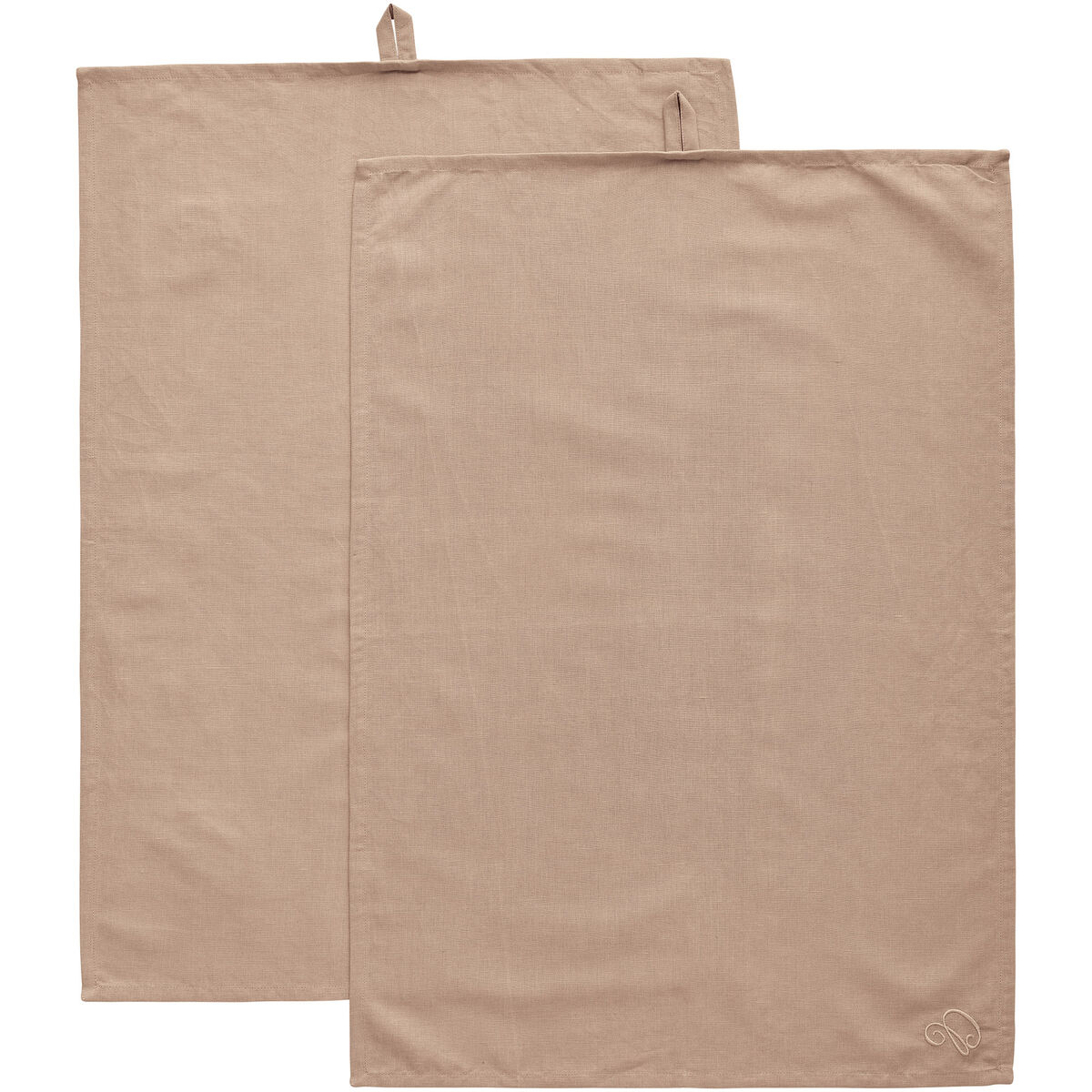 Decotique Sienna Kjøkkenhåndkle lin 70x50 cm 2-pakning, taupe