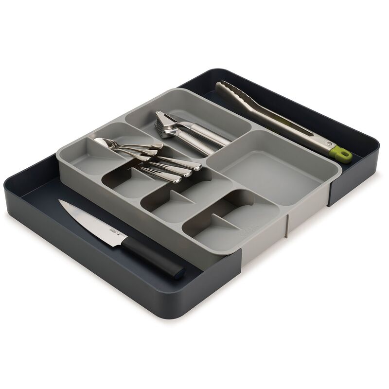 justerbar besticklåda, grå