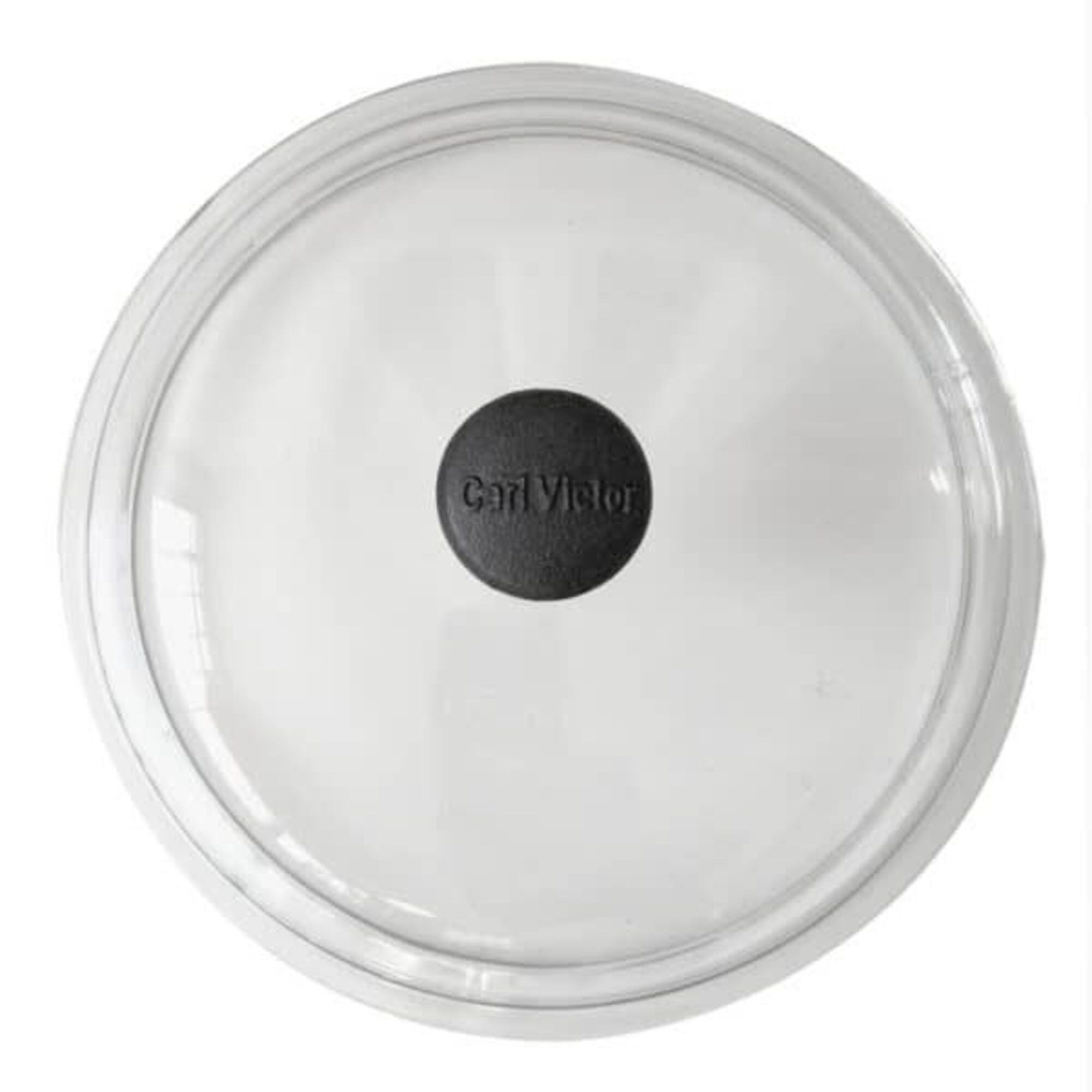 Glasslokk 28 cm, knott i støpejern