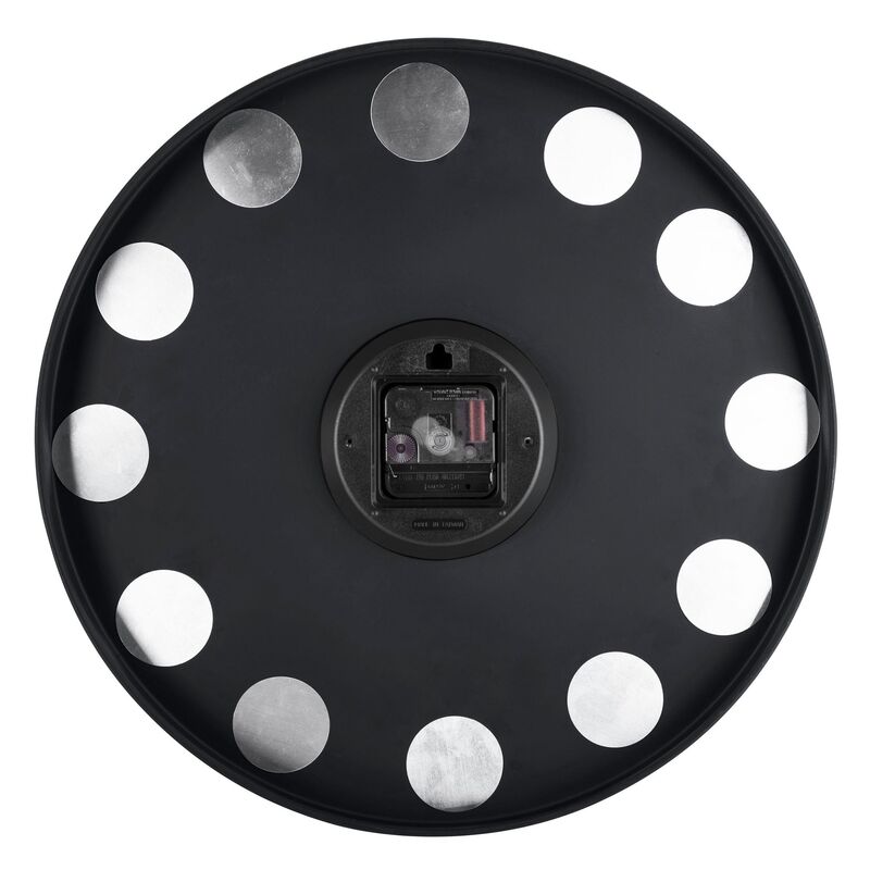 Charm Engraved Numbers väggklocka, svart