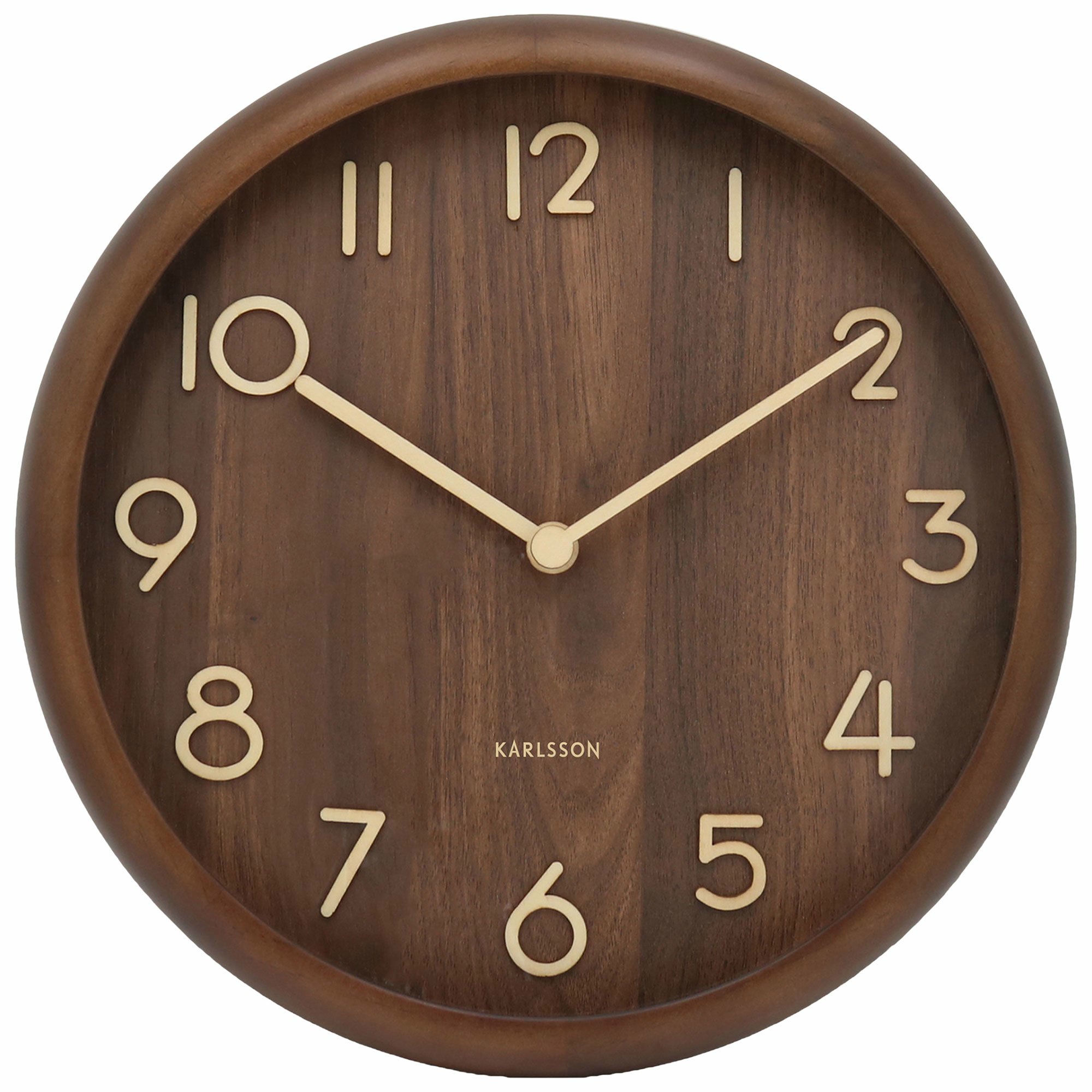 Pure Bold väggklocka 30 cm, dark wood