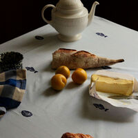 Midnatt Josefin La Mer Dug 180x145 cm, blå