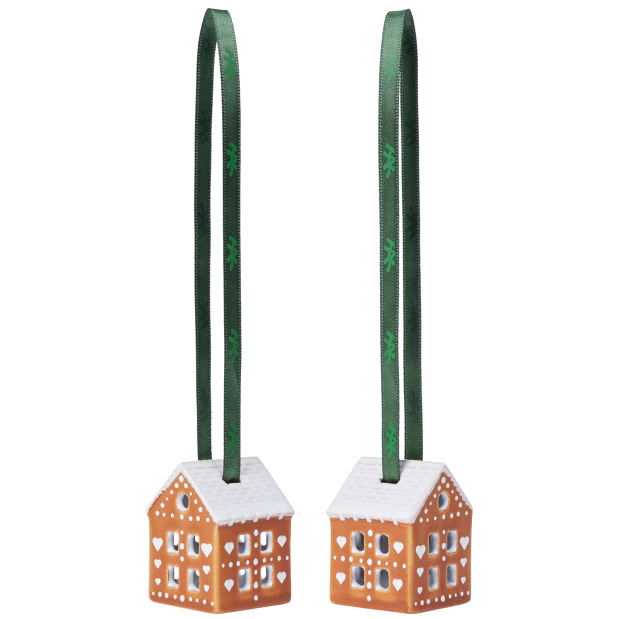Kähler Gingerbread julhänge 2 st 5 cm, brun