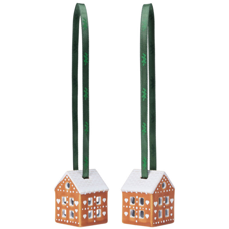Kähler Gingerbread julhänge 2 st 5 cm, brun