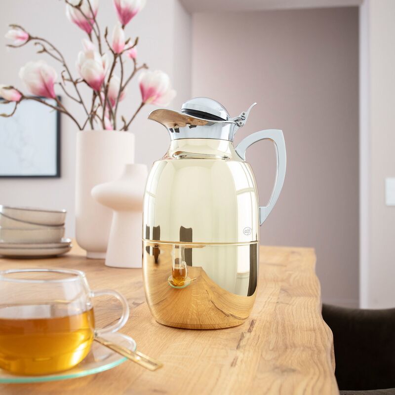 Juwel termokande rustfrit stål 1 liter, guld