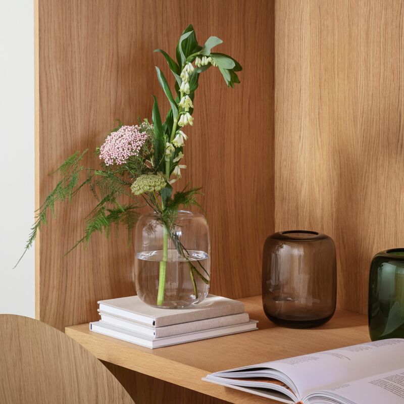 Acorn vas, 16,5 cm, clear