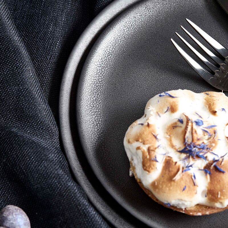 desserttallrik, titanium black