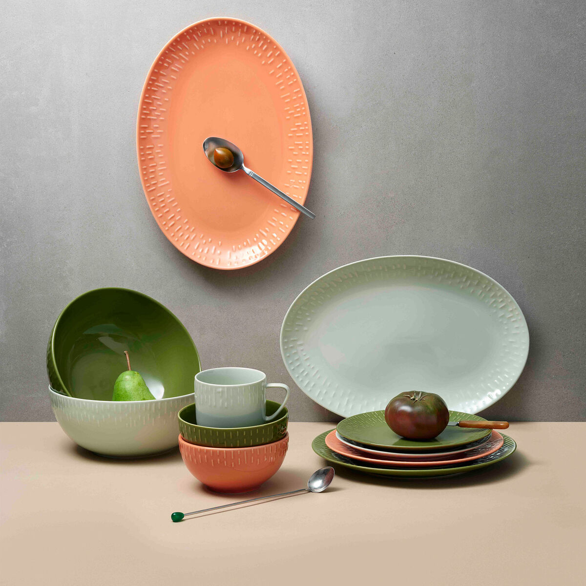 Confetti salatskål 23 cm, pistachio