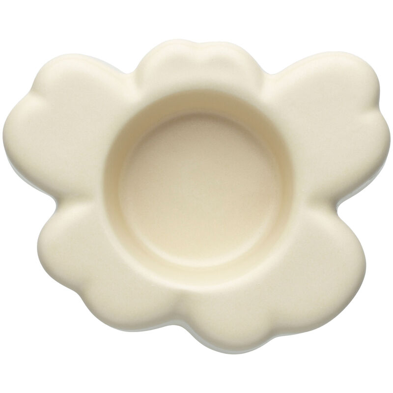 Marimekko Unikko telysholder 10 cm, beige/hvit