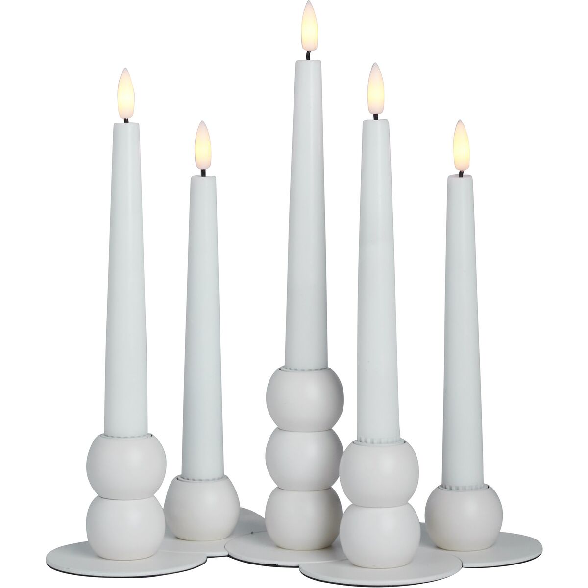 Lykke LED adventtikynttelikkö, valkoinen