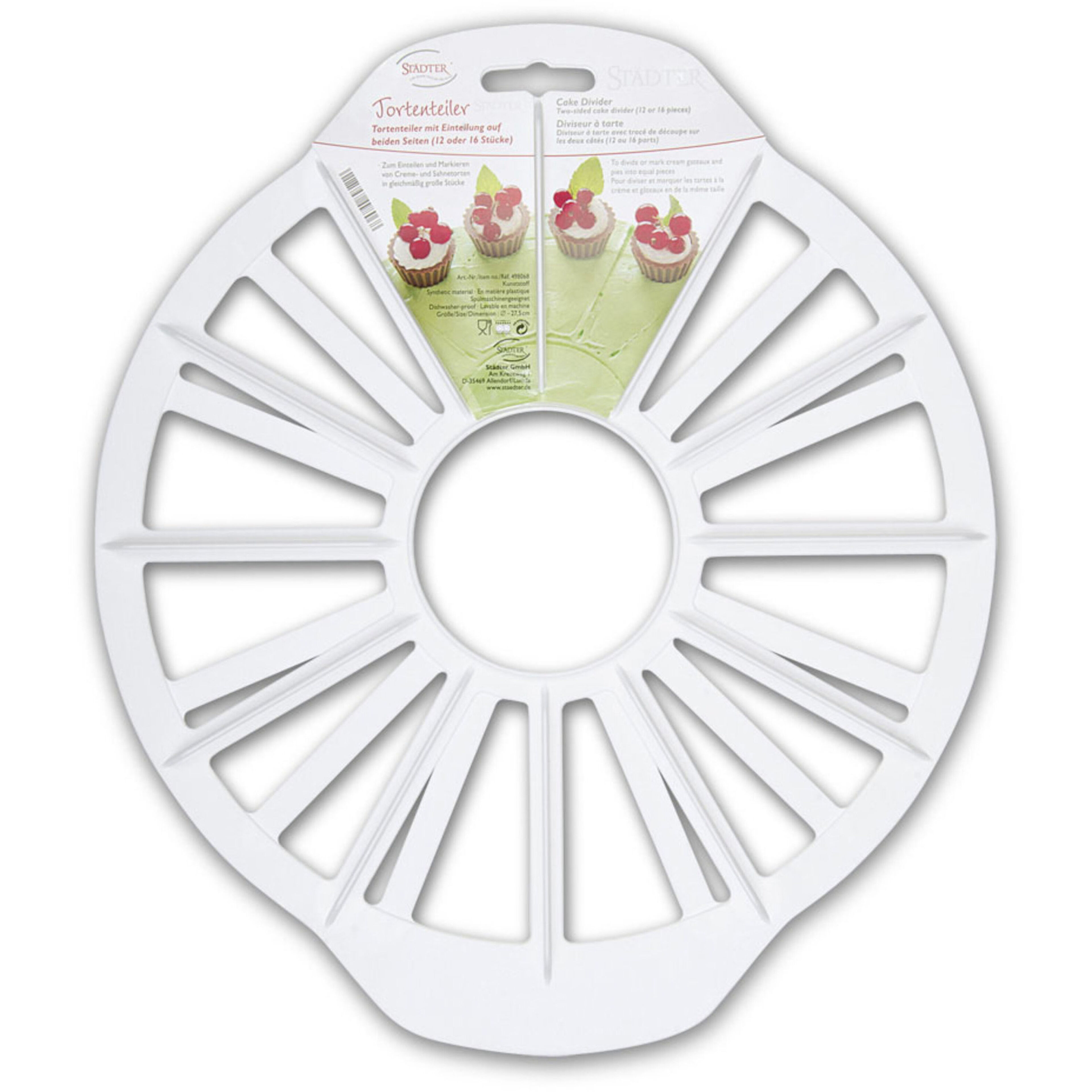 Tårtdelare Rund Plast 14/18 delars