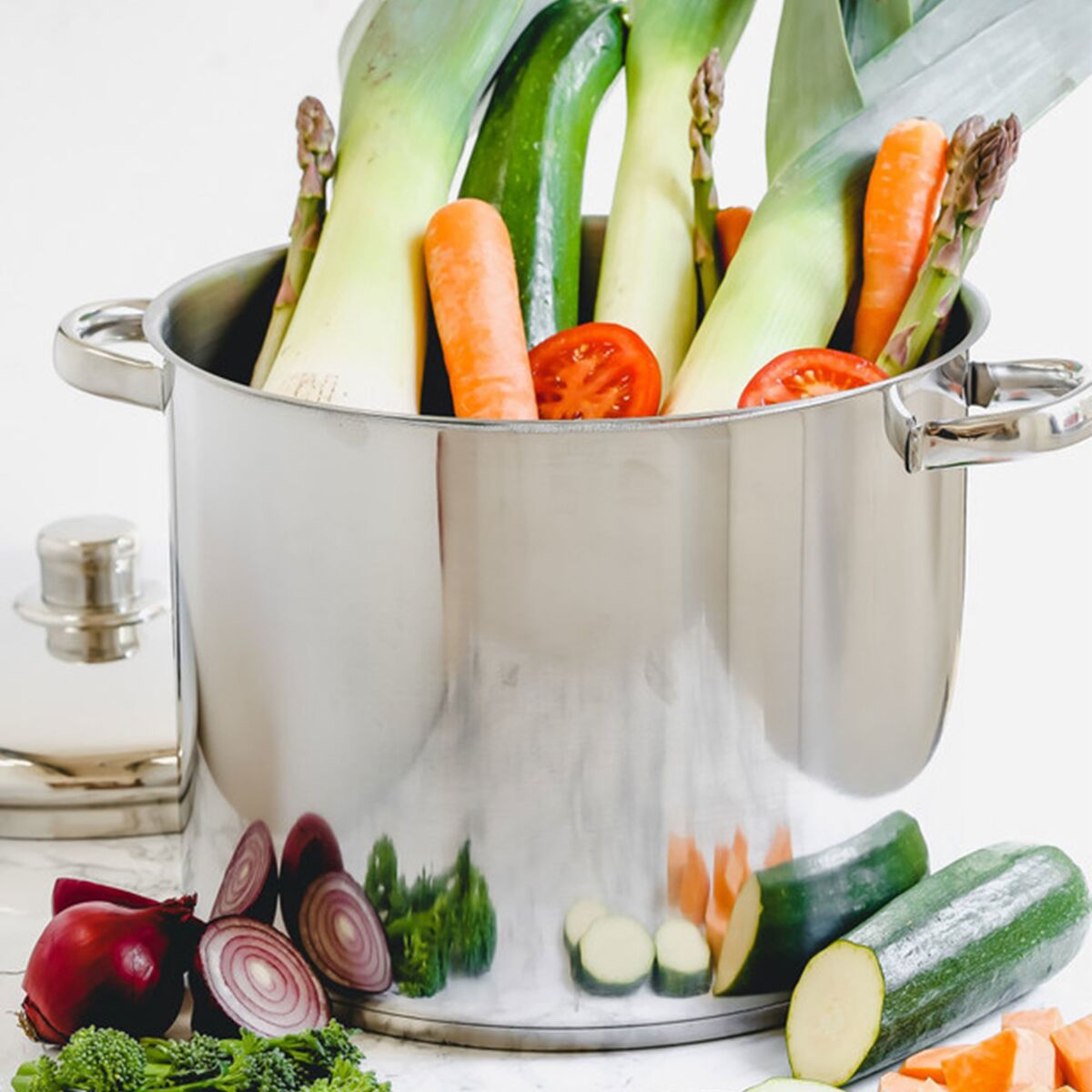 Gryde med låg 14 liter, rustfrit stål