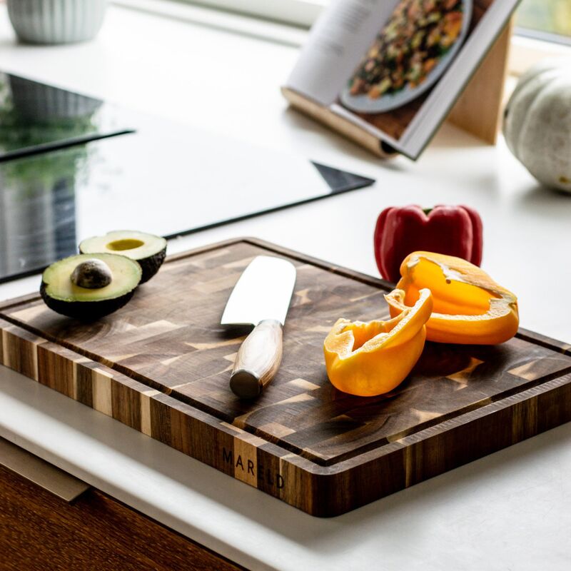 Skärbräda M 40x28x3 cm, akaciaträ