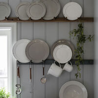 Såsslev metall/mörkt trä